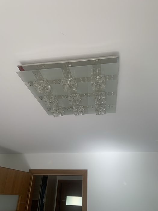 Żyrandol  szklany w 3 kolorach