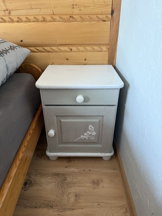 Szafki nocne szafka stolik nocny szaro biały