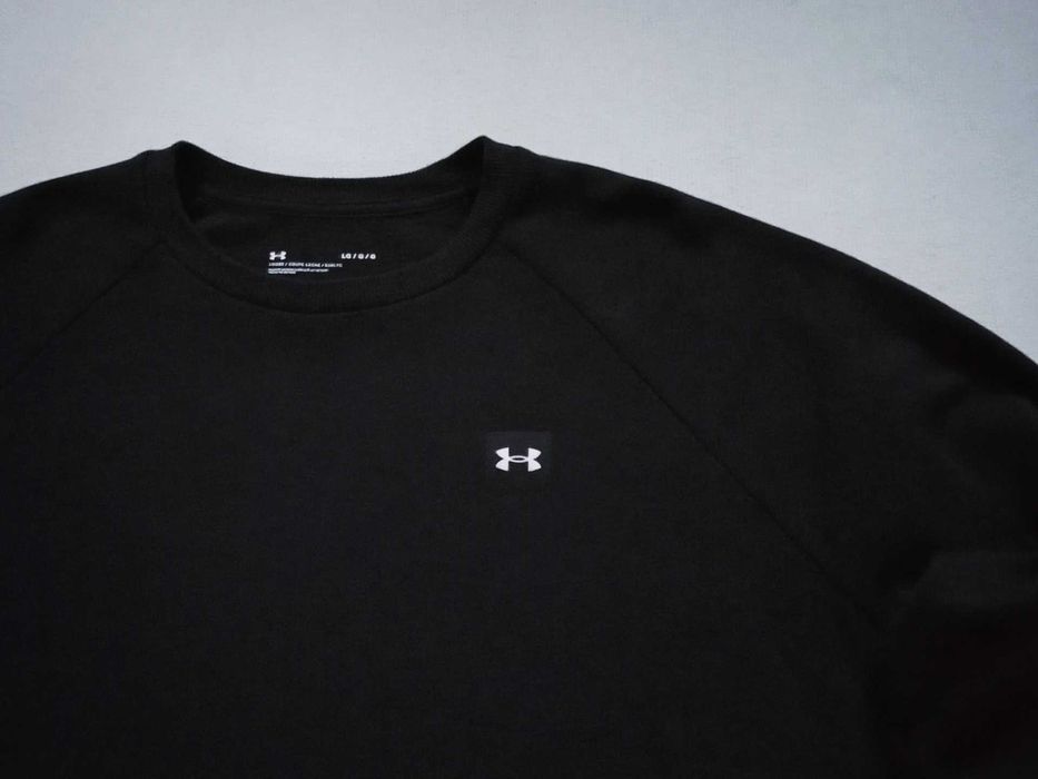 Under Armour RIVAL CREW Sweatshirt - Black/Onyx White