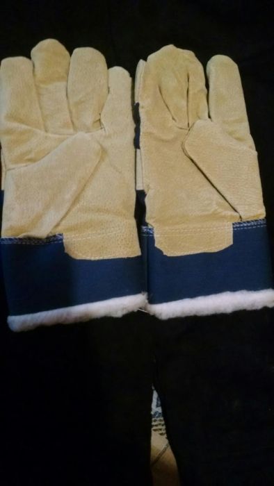 Рабочие перчатки кожаные теплые (Польша)