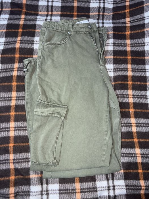 штаны карго, болотного цвета