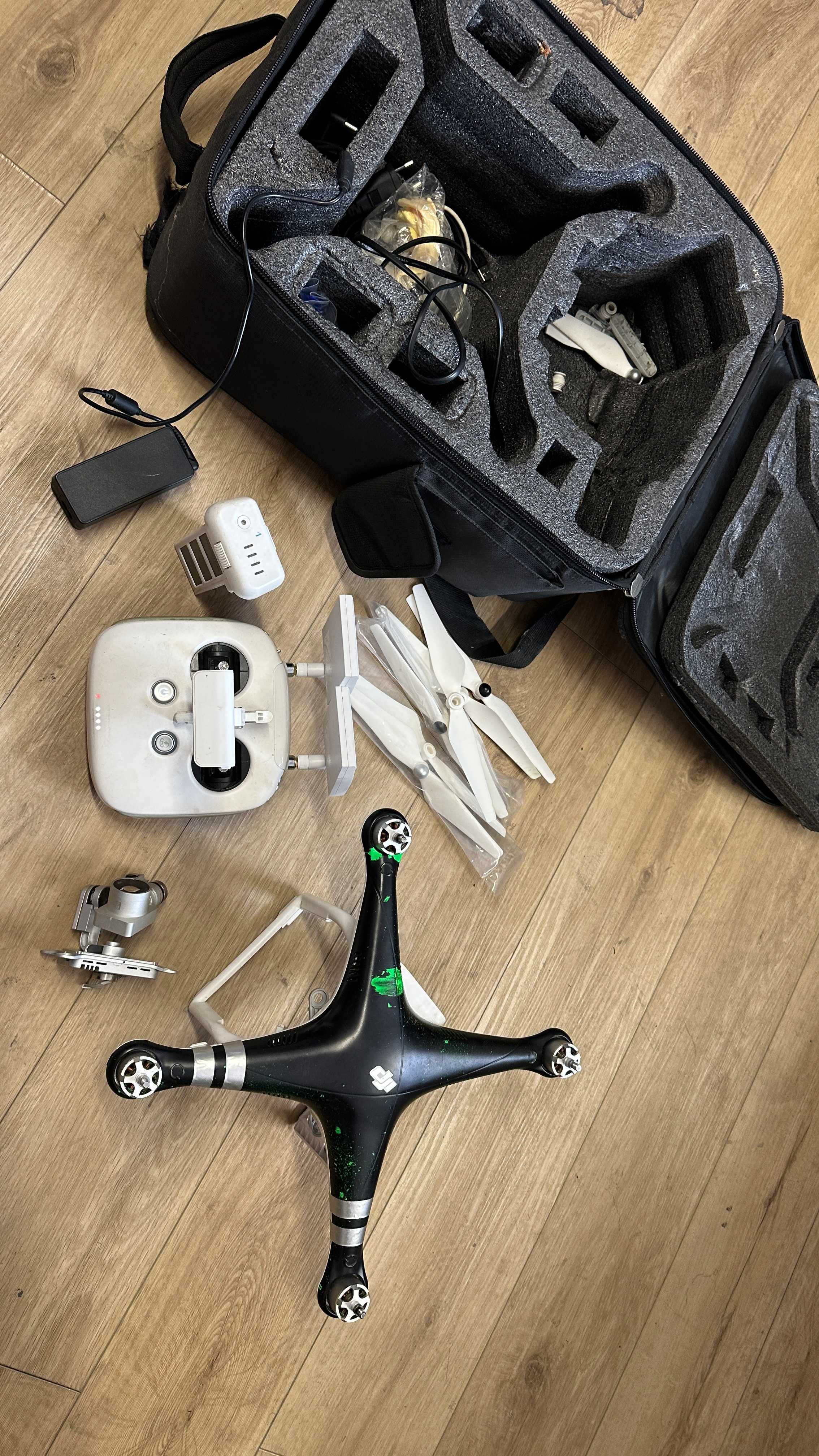 Dron DJI Phantom 3 Advanced po kolizji