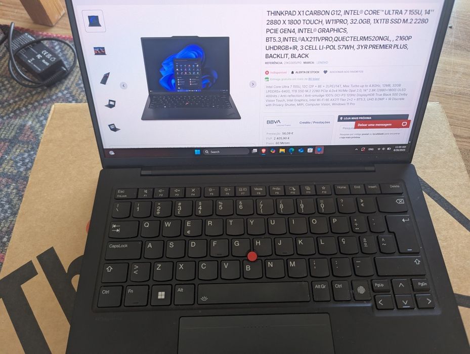 Lenovo ThinkPad X1 Carbon Gen 12 • 14″ OLED • Core Ultra 7 • 32 GB • 164284589559426122