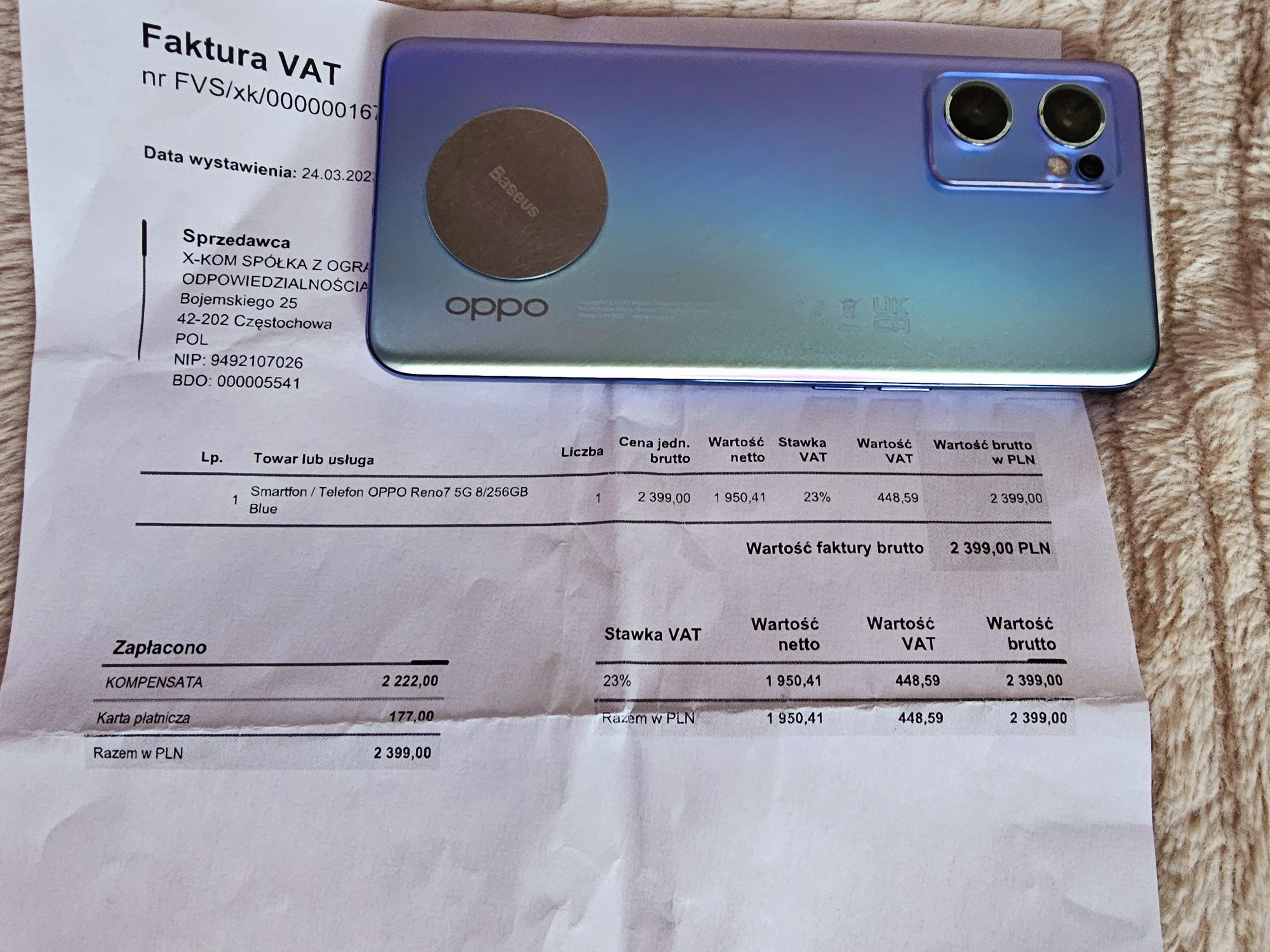 Telefon OPPO RENO 7 5G