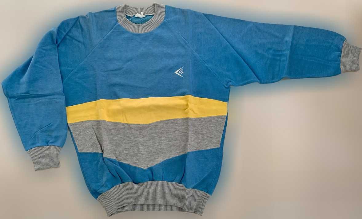 Sweater de Adulto Unissexo, Cinza, Azul e Amarelo