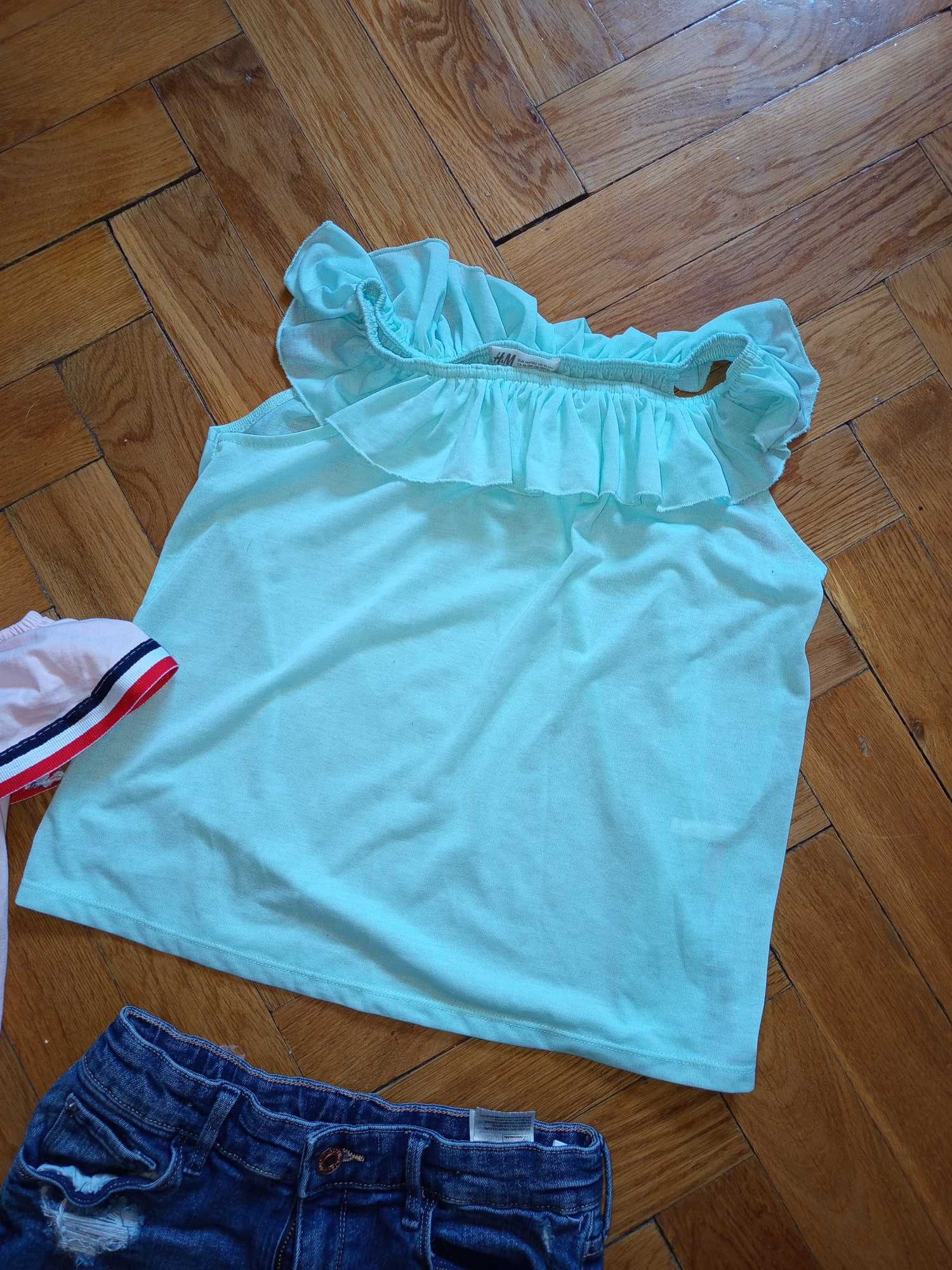 Spodenki H&M 152 bluzka niebieska H&M