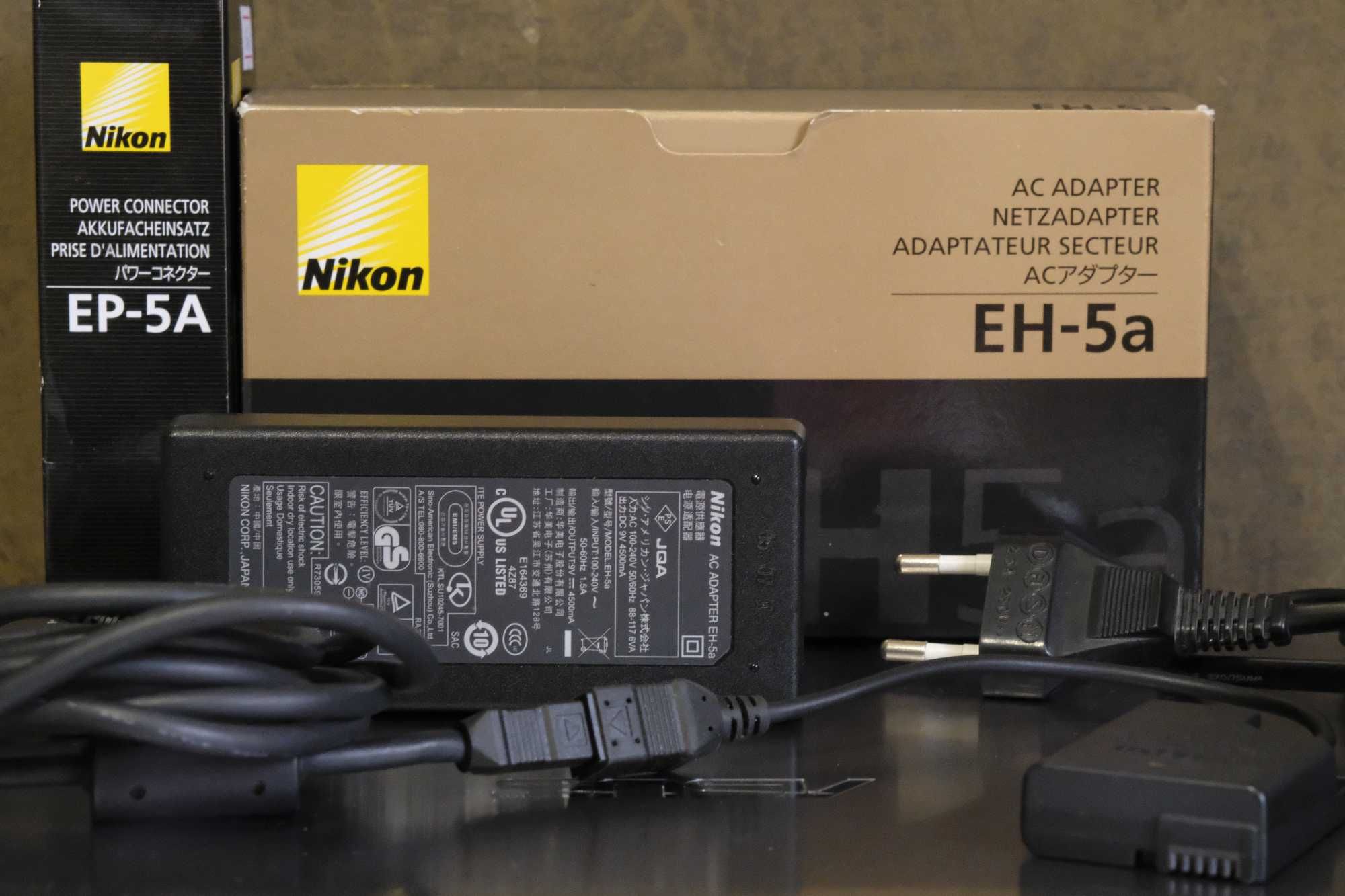 NIKON EP-5A power connector + NIKON EH-5A ac adapter netzadapter