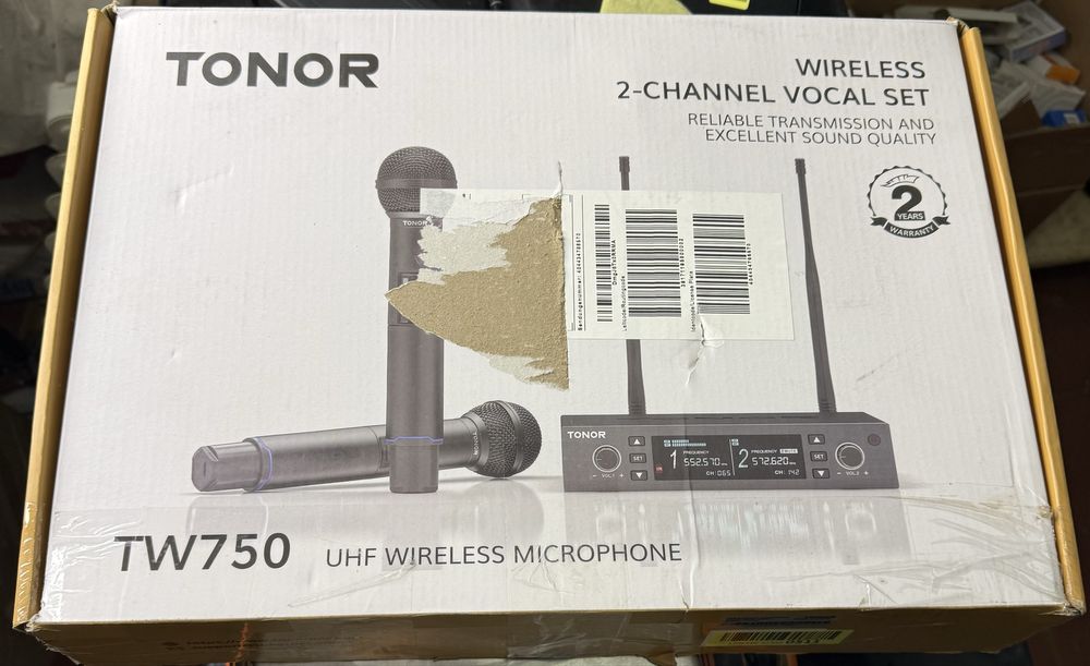 Мікрофонний комплект TONOR TW750 UHF Wireless Microphone