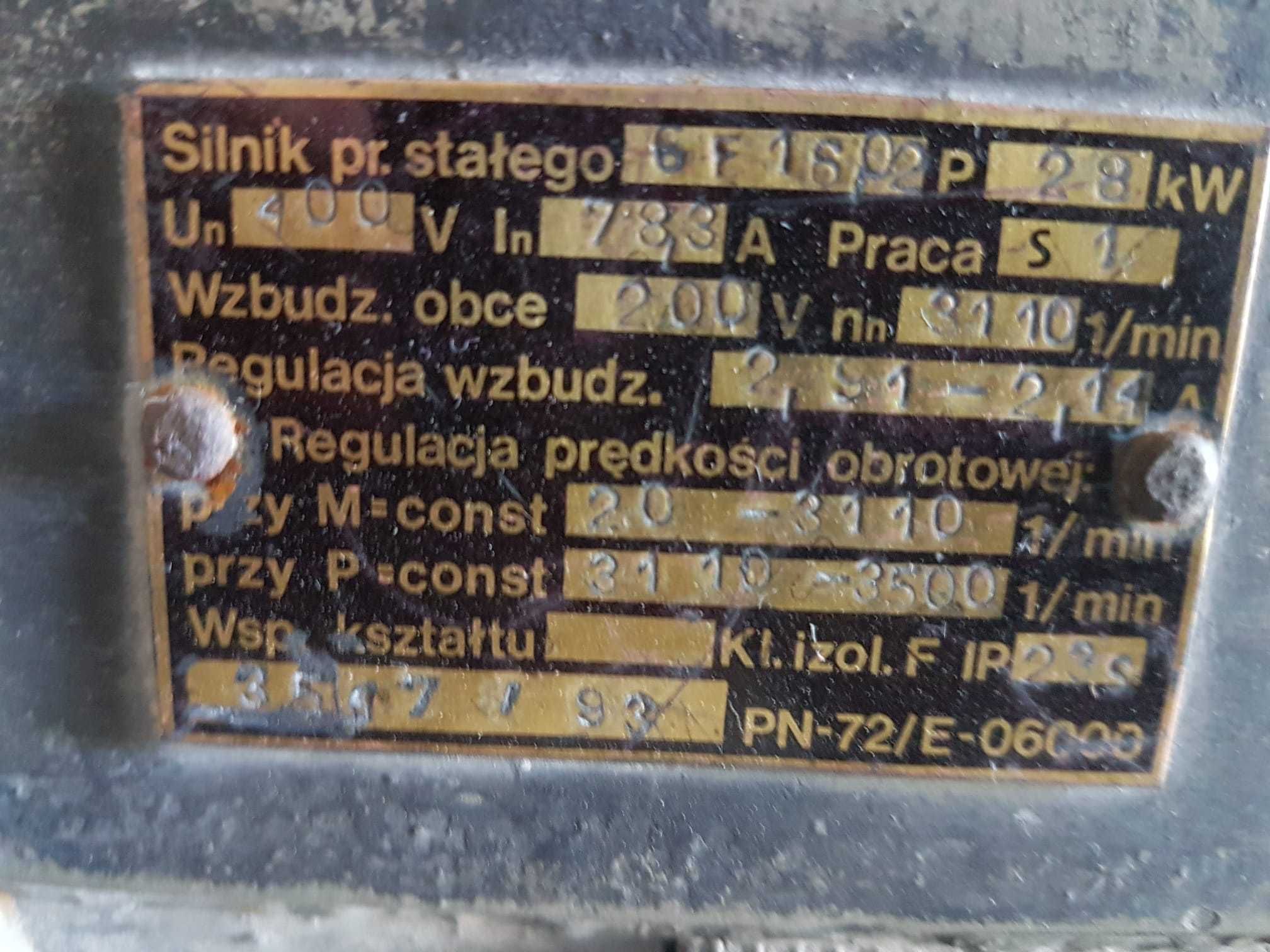 Silnik elektryczny prądu stałego 28kw ze sterowaniem