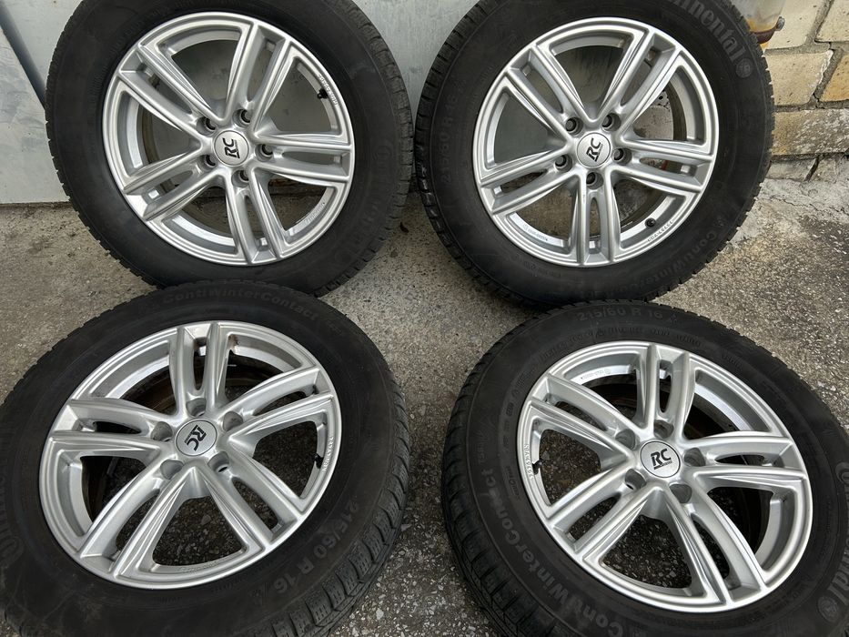 Диски R16 5x112 Brock + шини 215/60 Continental VW Audi Skoda Seat