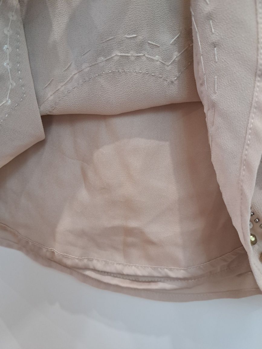 Top krótki bluzka koraliki h&m 34
