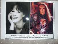 foto autografada de atriz de Star Trek