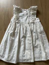 Sukienka biala ażurowa HM rozmiar 92
