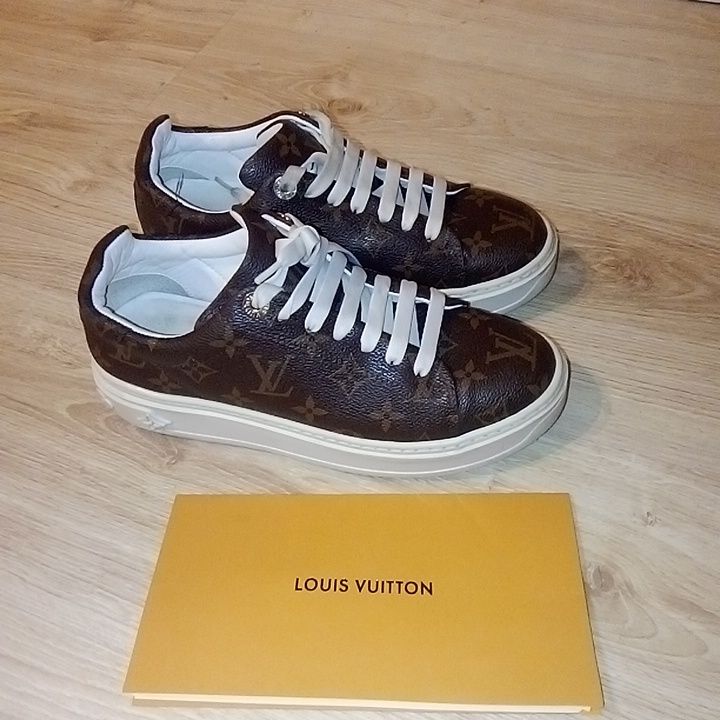 Oryginalne skórzane buty damskie Louis Vuitton