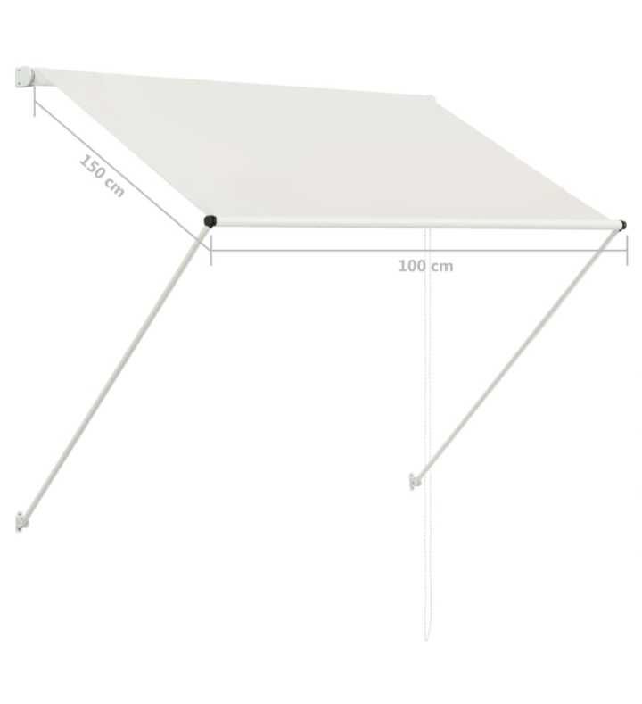 Toldo/ cortina retráctil 100x150 cm creme