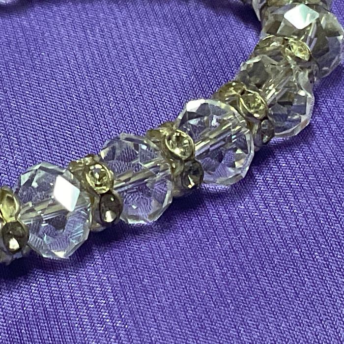 Pulseira pedra transparente peça vintage ,biju,