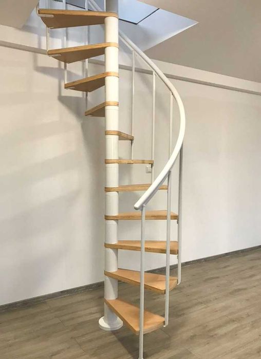 Nowoczesne schody spiralne Las Vegas Biel /BUK fi 140 cm