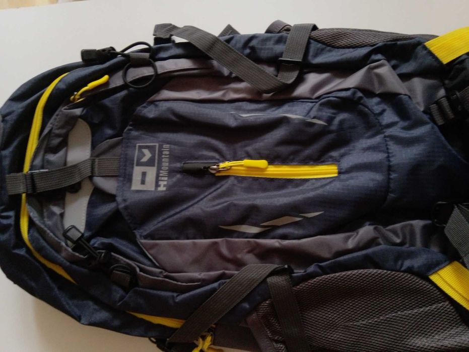 Granatowo-szary plecak turystyczny Terra HiMountain 55x33x20cm poj.35L