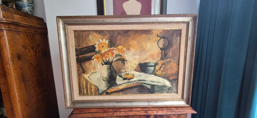 Aukcyjny obraz sygnowany Bengien 1969r Francja impresjonizm glamour