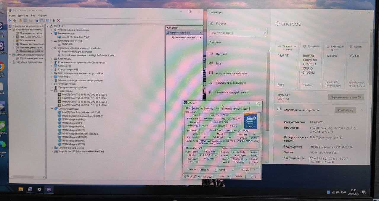 Core i3-5010 + 16gb ddr3 + 128gb nvme ssd => міні-ПК в зборі інтел нук