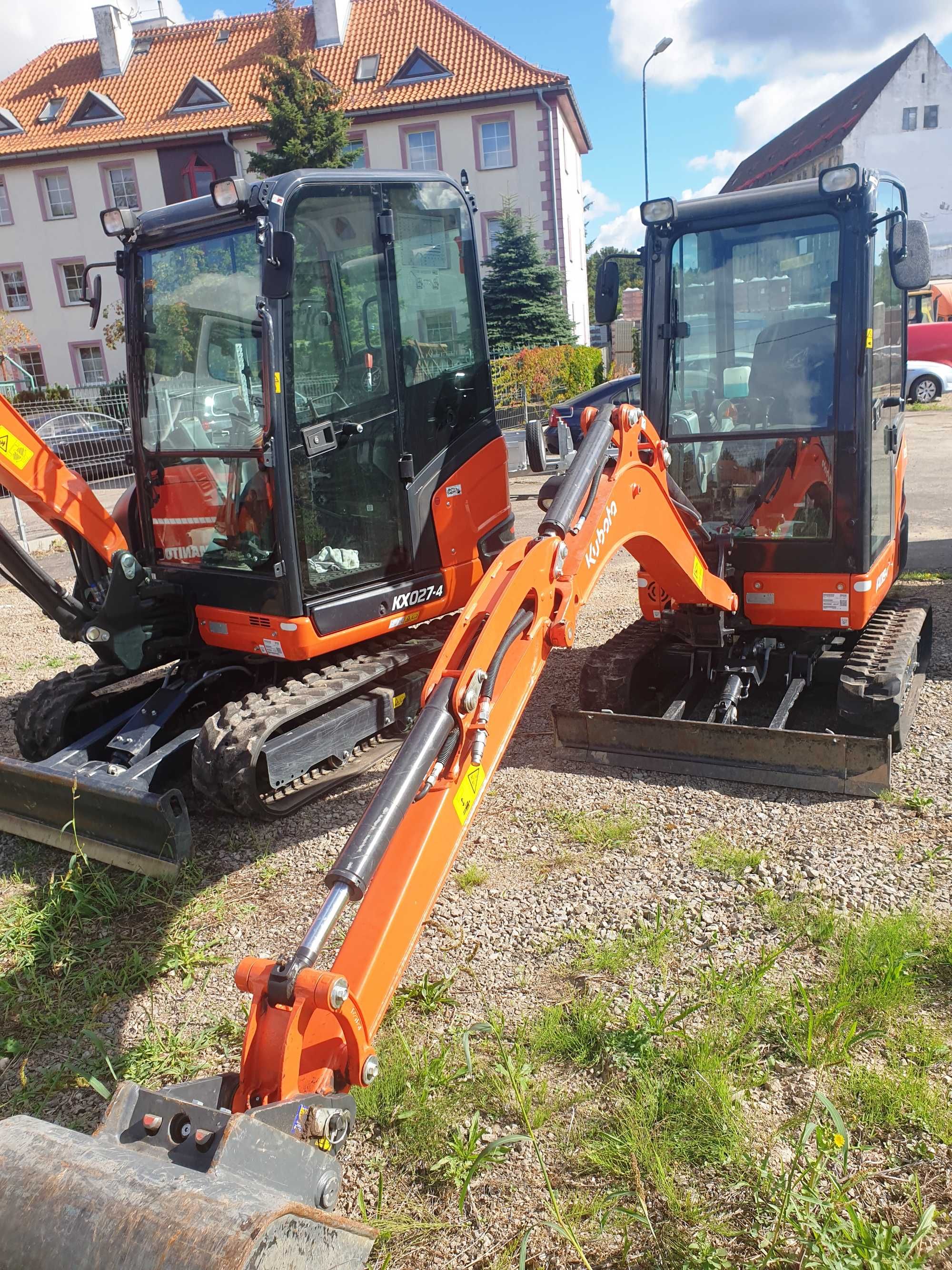 Wynajem   Minikoparkę Kubota KX019-4