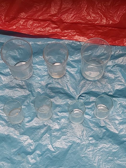 szkło 7 sztuk z czasów PRL