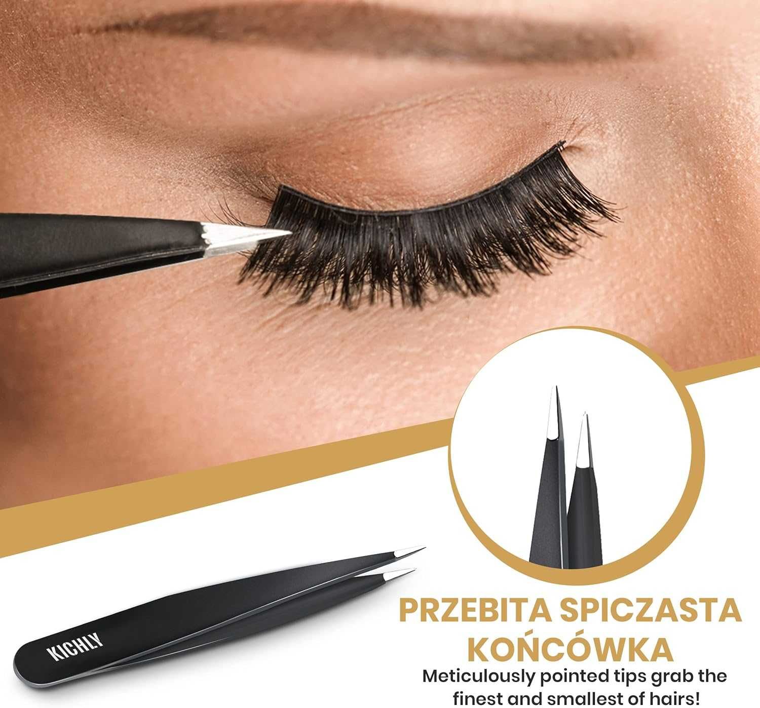 Zestaw Pęset Do Brwi Ze Stali Nierdzewnej 4-Częściowy