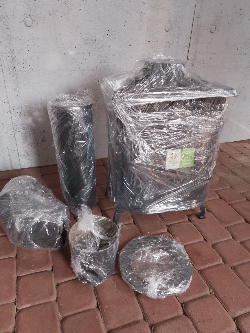Kominek żeliwny Kawmet 6 kw plus rury