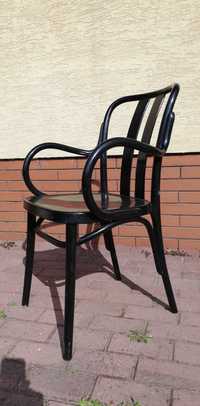 Krzesło czarne gięte z podłokietnikami fotel stół komoda szafka