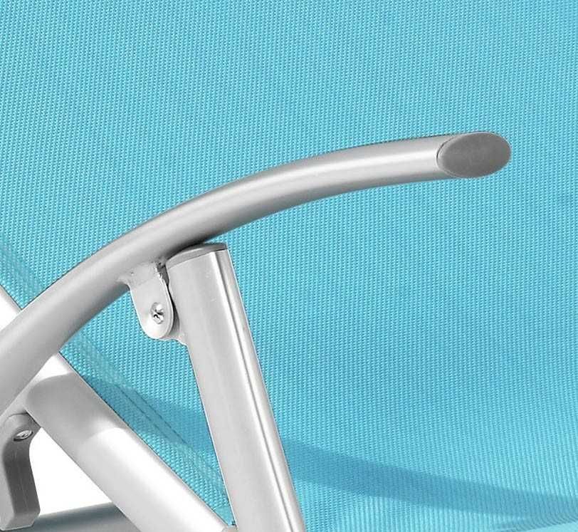 Łóżko leżak leżanka ogrodowa ogrodowa plażowa aluminium 5 pozycji