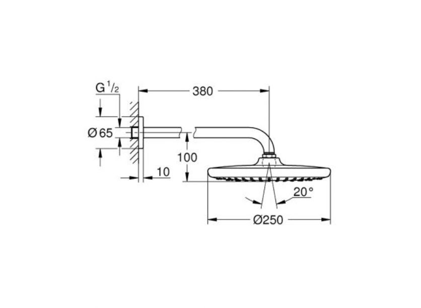 Grohe Eurosmart NEW 26416SC3 25219001 Душевая система скрытого монтажа