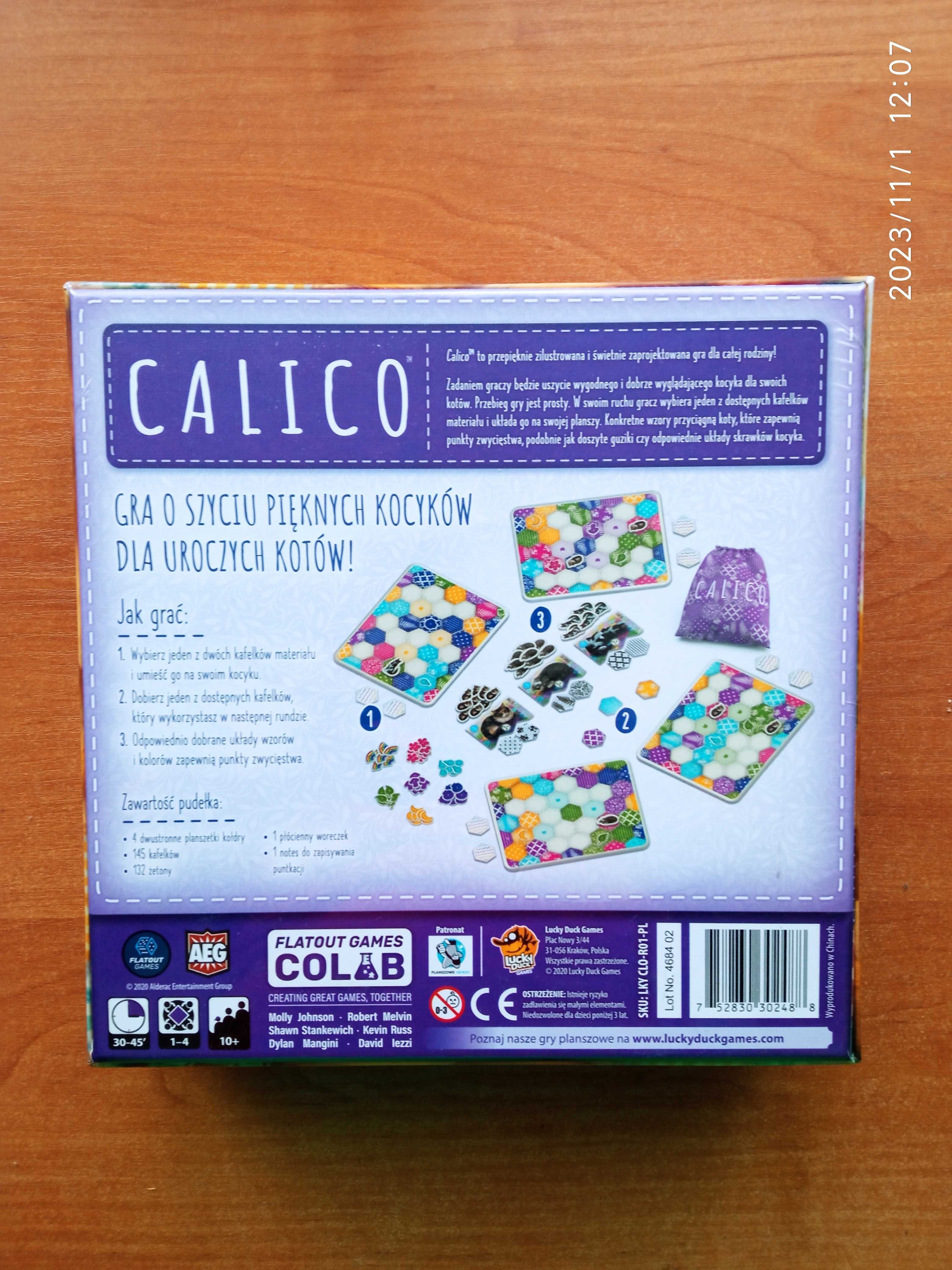 Calico + promo koty gra planszowa