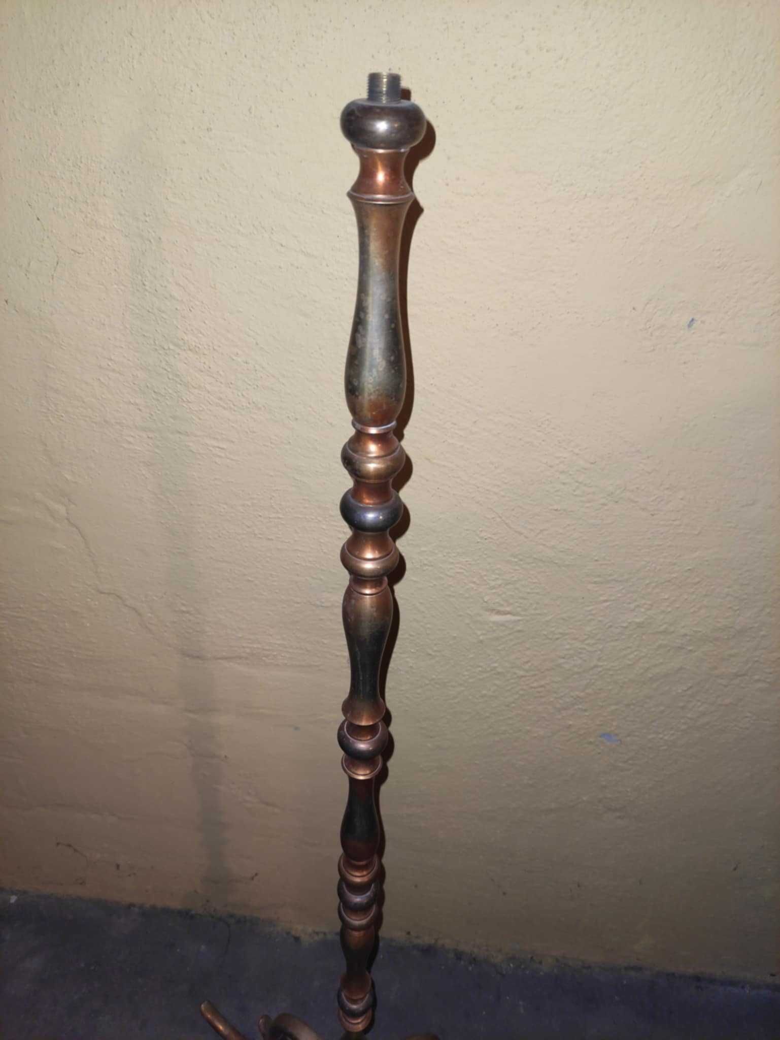 Lampa stojąca mosiężna stojak mosiężny