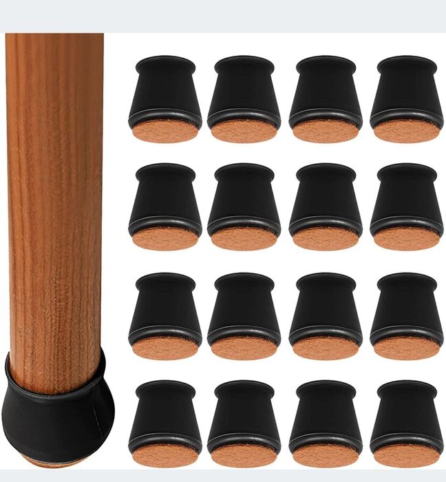 Nakładki na nogi krzesła z filcem czarne 16szt.

Te fantastyczne zesta