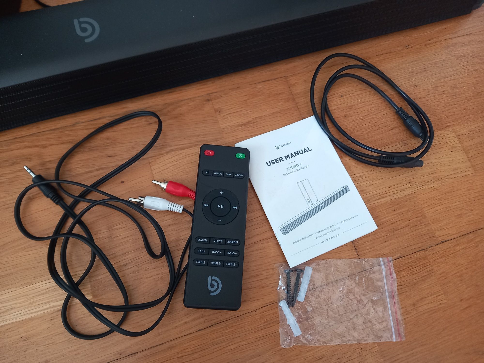 subwoofer of 2.1 CH soundbar system NJORD I, nowy
