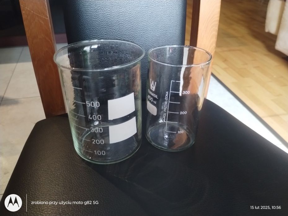 Zlewki laboratoryjne pojemniki żaroodporne szkalne 400ml TERMISI