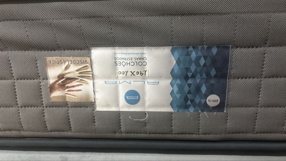 Cama Sommier + Colchao Viscoelastico como Novo 100X190