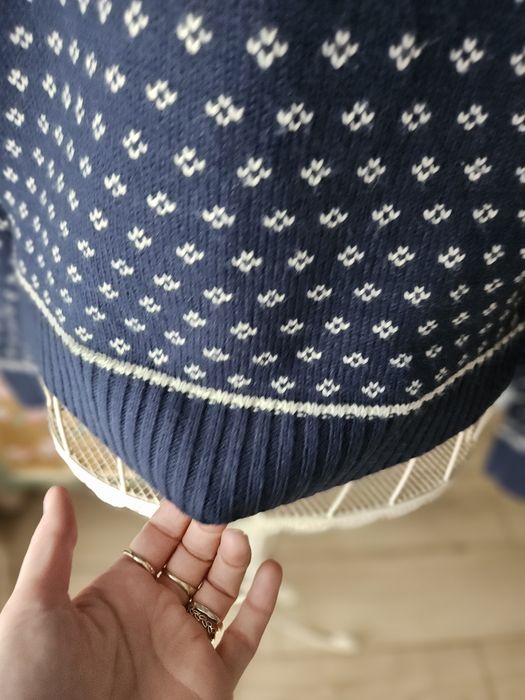 Kardigan damski sweter  Carling M Norweski Wzór Granatowy Rozpinany Sw