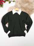 Zielony butelkowa zieleń sweter merino męski damski Carraig Donn S