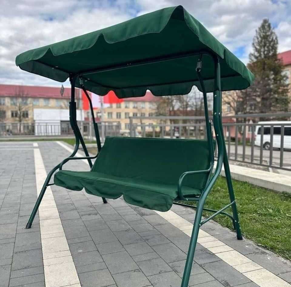 Міцна Качель, усилена гойдалка для саду, качель 3-х місна якісна