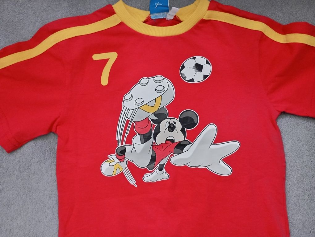 T-shirt Koszulka z krótkim rękawem piłkarska Mickey Nowa 122/128