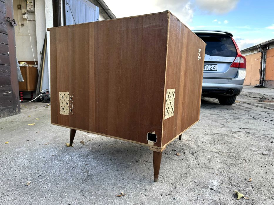 Drewnina szafka komoda narożna bufet vintage prl