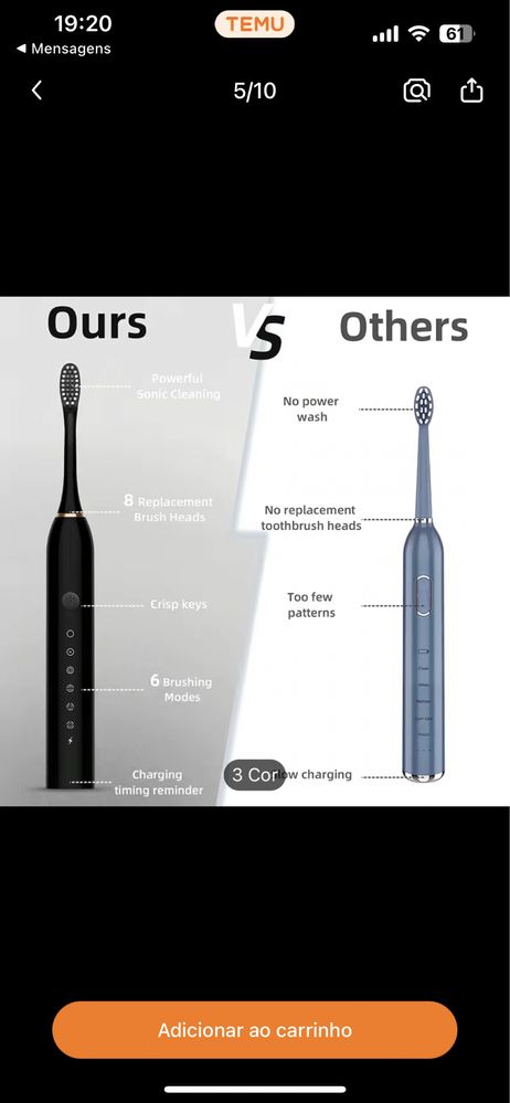 Escova de dentes eletrica