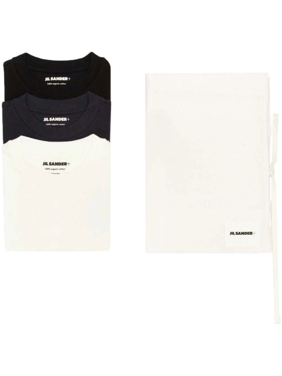 Футболки Jil Sander 3-pack Logo Patch T-shirt Black/White/Blue