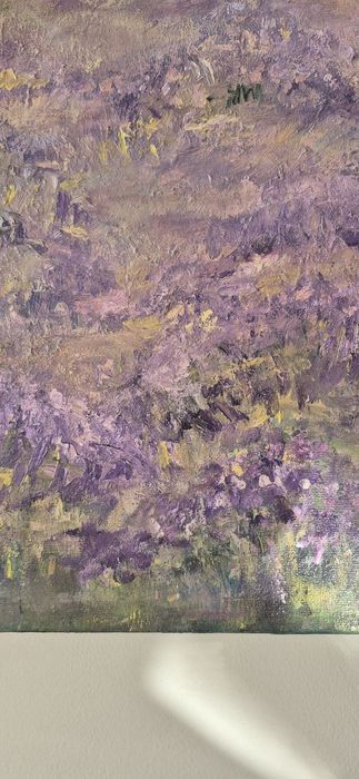 Lawendowe pole o zachodzie slonca