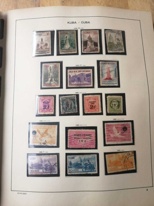 Coleção de Selos CUBA de 1959 a 1969