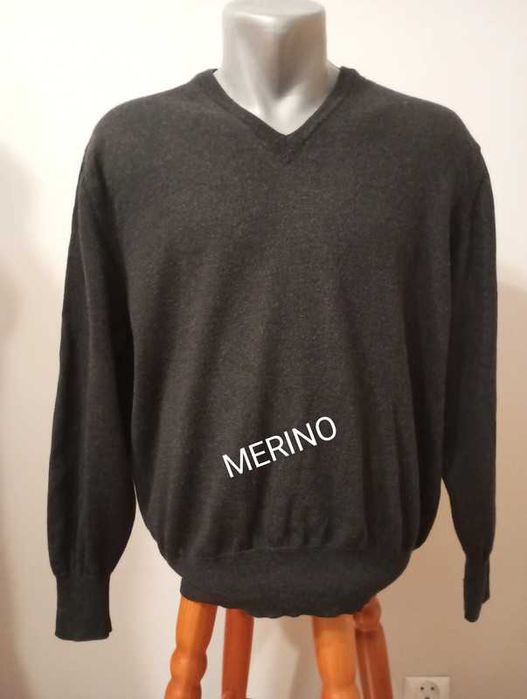 Scappino Męski Klasyczny sweterek w serek rozm. S