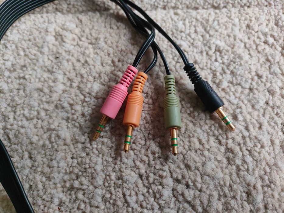 Przewód audio 4x minijack - 4x minijack (3,5 mm) 8 kanałów! 190 cm