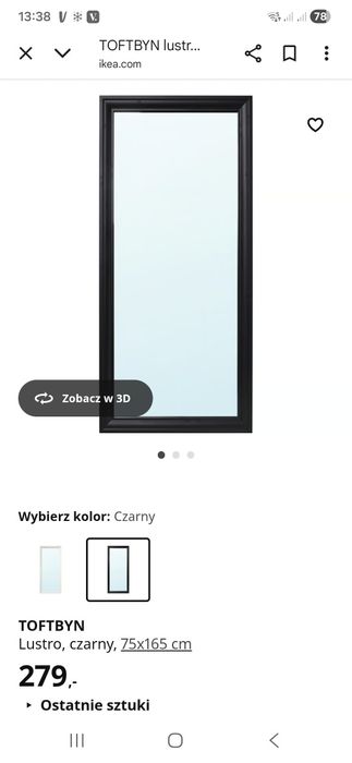 ZAMIENIĘ brąz na białe Hemnes Toftbyn lustro ikea