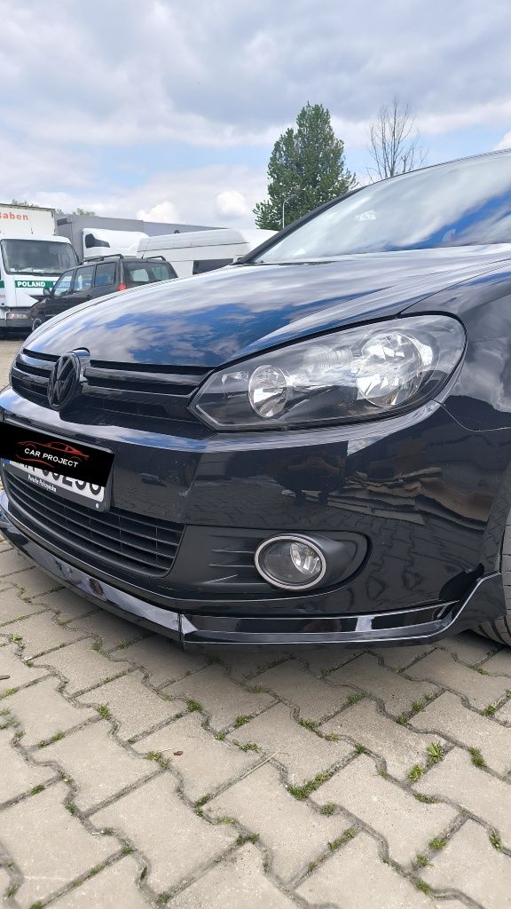 VW Golf 6 Standard Przednia Dokładka Zderzaka Splitter Spoiler Czarny